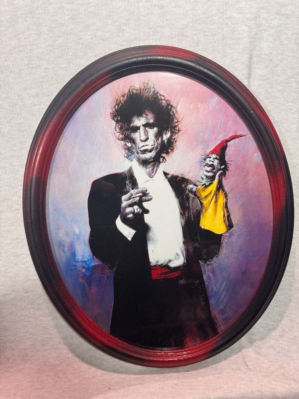Keith Richards Framed Art Print Oval Wood Frame